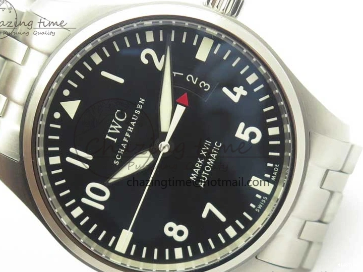 MIROTIME 0326 Mark XVII IW326504 MKS 1:1 Best Edition Black Dial On SS Bracelet MIYOTA 9015 V Durable 7210